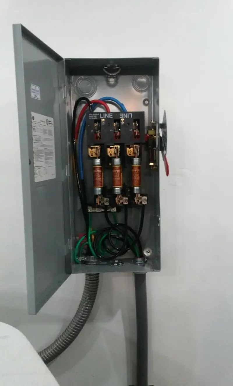 Three-phase disconnect switch installed for Electrical Wiring & Rewiring in Quincy
